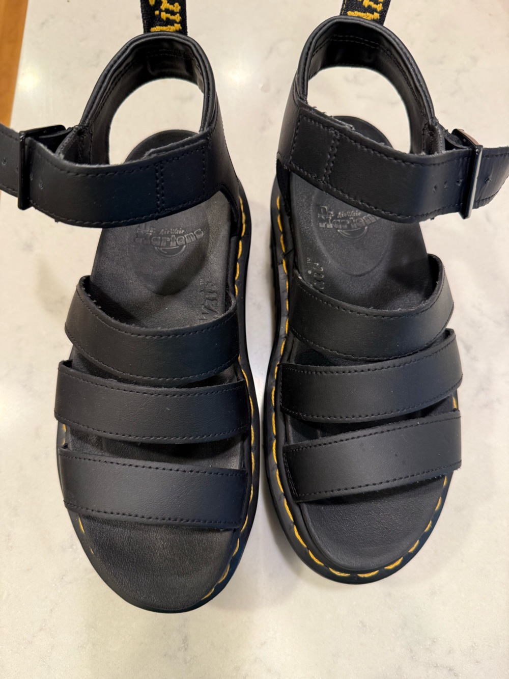 Dr. Martens Black Leather Strappy Sandals size 6